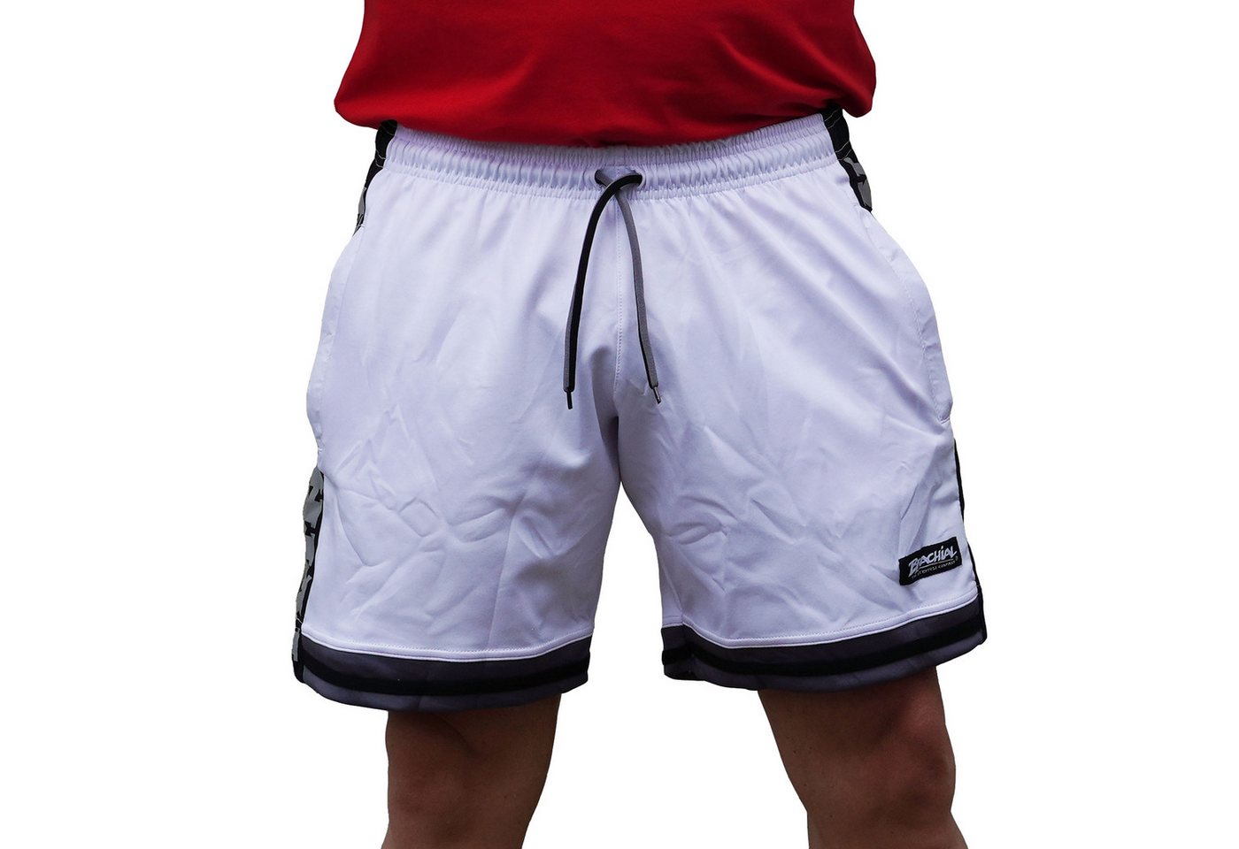 BRACHIAL THE LIFESTYLE COMPANY Trainingsshorts Brachial Short "Colors" weiß/schwarz von BRACHIAL THE LIFESTYLE COMPANY