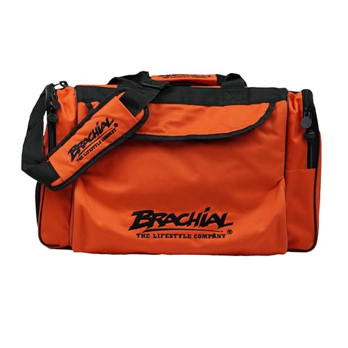 Brachial Premium Herren Sporttasche Heavy Orange Wasserabweisend mit Schuhfach und Trageriemen - Reisetasche Fitnessstudio von BRACHIAL THE LIFESTYLE COMPANY