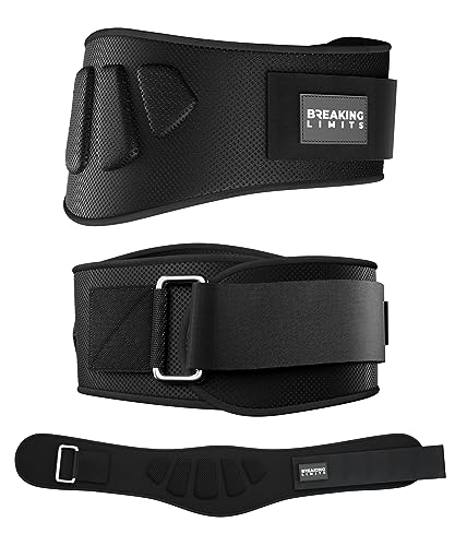 Breaking Limits Gewichthebergürtel Herren & Damen - Fitness Zubehör für Krafttraining & Gewichtheben, Gym Gürtel Crossfit, Deadlift Lifting Belt für Powerlifting & Bodybuilding (M) von BREAKING LIMITS