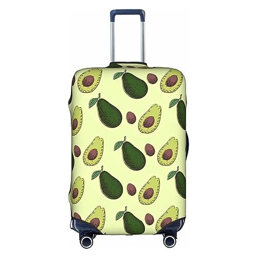 BREAUX Avocado Fruit Print Gepäckschutzhülle, Einheitsgröße, M, geeignet für Gepäck von 55.9 cm-61.0 cm, Avocadofrucht, M, Avocadofrucht, M von BREAUX