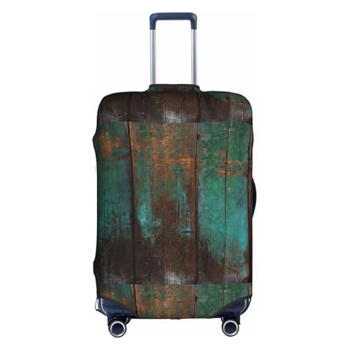 BREAUX Blau-grüne Holzmaserung bedruckte Gepäckabdeckung, elastischer Gepäckschutz, modische Gepäckabdeckung, Größe XL, blau-grüne Holzmaserung, XL, Blau-grüne Holzmaserung, XL von BREAUX