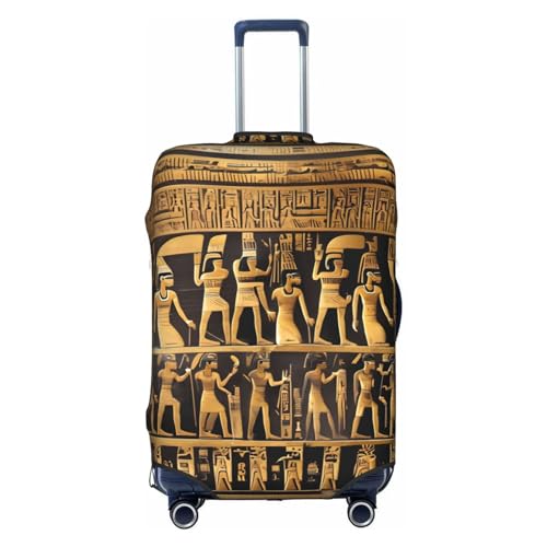 BREAUX Egypts Hieroglyphics Bedruckte Gepäckabdeckung, elastischer Gepäckschutz, modische Gepäckabdeckung, Größe M, Ägypten Hieroglyphen, M, Ägypten Hieroglyphen, M von BREAUX