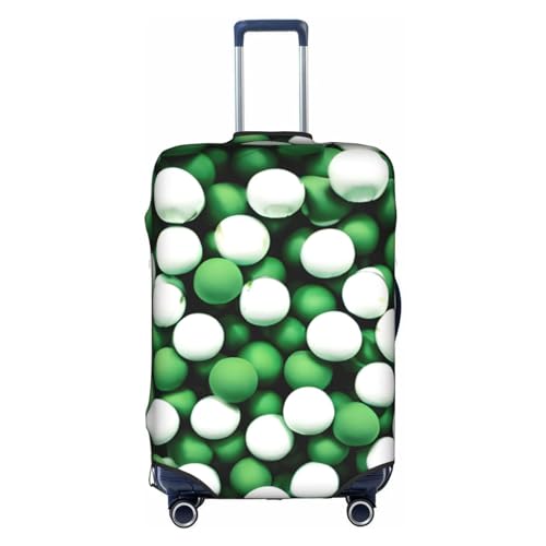 BREAUX Gepäckabdeckung mit Fußball-Motiv, bedruckt, elastischer Gepäckschutz, modische Gepäckabdeckung, Größe XL, Fußball-Weiß-Grün, XL, Fußball Weiß Grün, XL von BREAUX