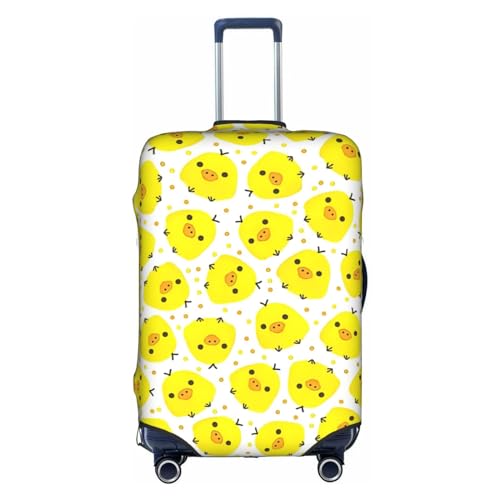 BREAUX Gepäckabdeckung mit gelbem Huhn-Motiv, elastischer Gepäckschutz, modische Gepäckabdeckung, Größe XL, gelbes Huhn, XL, Huhn Gelb, XL von BREAUX