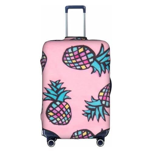 BREAUX Gepäckschutzhülle mit Ananas-Druck, Einheitsgröße, M, geeignet für Gepäck von 55,9 - 61 cm, Farbe Ananas, M, Farbe: Ananas, M von BREAUX