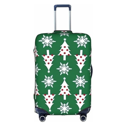 BREAUX Gepäckschutzhülle mit Weihnachtsbaum-Muster, Einheitsgröße, L, geeignet für Gepäck von 66-71 cm, Weihnachtsbaum-Muster, L, Weihnachtsbaummuster, L von BREAUX