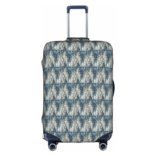 BREAUX Gepäckschutzhülle mit abstraktem blauem Druck, Einheitsgröße, L, geeignet für Gepäck von 66-71 cm, abstraktes Blau, L, Abstraktes Blau, L von BREAUX