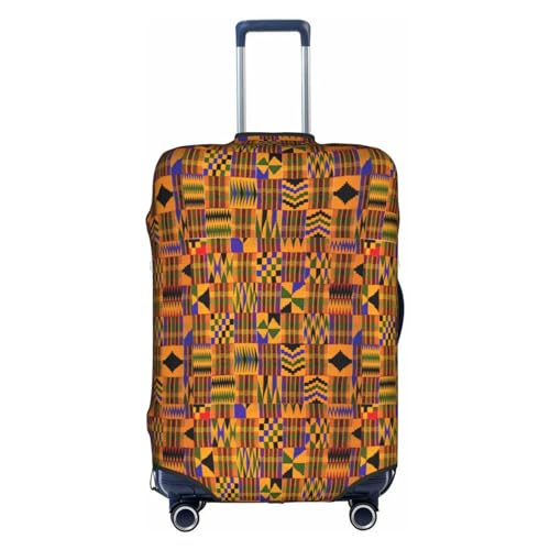 BREAUX Gepäckschutzhülle mit afrikanischem Stammesmuster, ethnische Textur, Einheitsgröße, M, geeignet für Gepäck von 55,9 - 61 cm, afrikanische Stammesethnische Textur, M, Afrikanische Ethno-Textur, von BREAUX