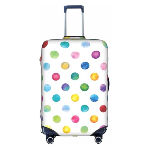 BREAUX Gepäckschutzhülle mit blauem Punktemuster, Einheitsgröße, XL, geeignet für Gepäck von 73-81 cm, blaues Punktemuster, XL, Blaues Punktemuster, XL von BREAUX