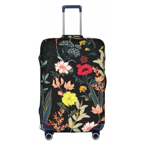BREAUX Gepäckschutzhülle mit buntem Boho-Blumendruck, Einheitsgröße, L, geeignet für Gepäck von 66-71 cm, buntes Boho-Blumenmuster, L, Buntes Boho-Blumenmuster, L von BREAUX