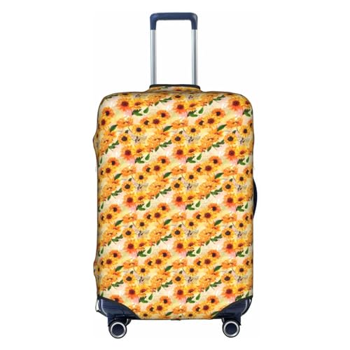 BREAUX Gepäckschutzhülle mit schönem Sonnenblumendruck, Einheitsgröße, XL, geeignet für Gepäck von 73,3 - 81,3 cm, schöne Sonnenblume, XL, Wunderschöne Sonnenblume, XL von BREAUX