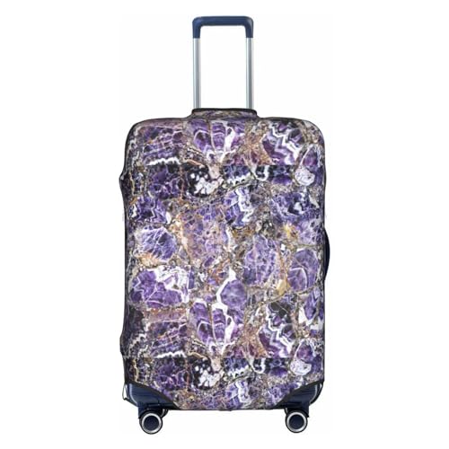 BREAUX Marble Purple Print Gepäckschutzhülle, Einheitsgröße, L, geeignet für Gepäck von 66-71 cm, Marmor-Lila, L, Marmor lila, L von BREAUX