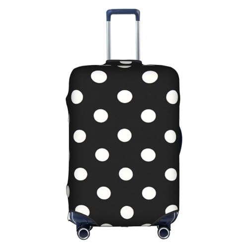 Gepäckschutzhülle, Schwarz und Weiß, gepunktet, Einheitsgröße, XL, geeignet für Gepäck von 73-81 cm, Schwarz und Weiß gepunktet, XL, Schwarz und Weiß gepunktet, XL von BREAUX