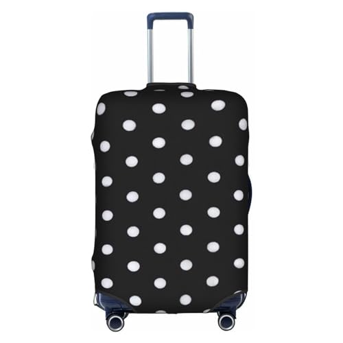 Gepäckschutzhülle mit großem Punktemuster, Einheitsgröße, XL, geeignet für Gepäck von 73,5 - 81,3 cm, Schwarz und Weiß, Big Dot, XL, Schwarz & Weiß Big Dot, XL von BREAUX