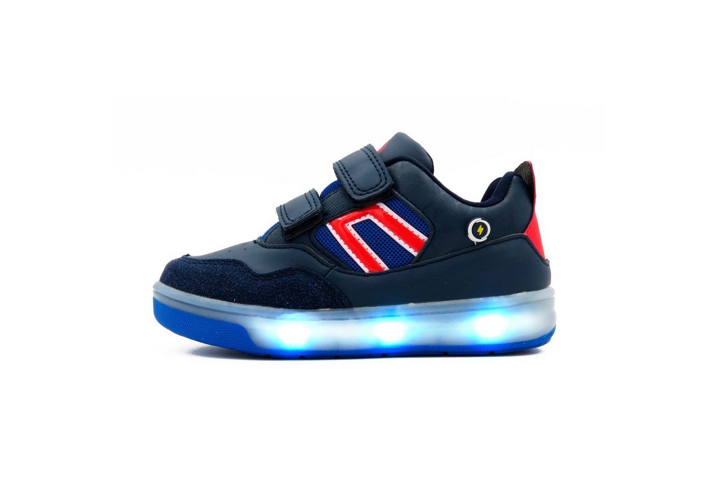 BREEZY LIGHT Breezy Sneaker 2196090 LED Leuchtsohle Schuhe Atumgsaktiv Sneaker atmungsaktive Material, LED Leuchtsohle, mit Klettverschluss von BREEZY LIGHT