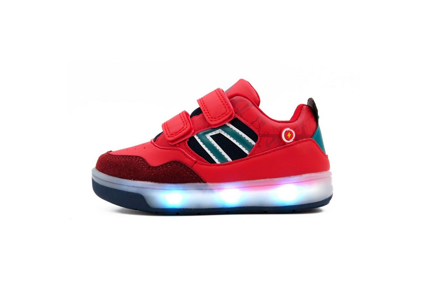 BREEZY LIGHT Breezy Sneaker 2196091 LED Leuchtsohle Schuhe Atumgsaktiv Sneaker atmungsaktive Material, LED Leuchtsohle, mit Klettverschluss von BREEZY LIGHT
