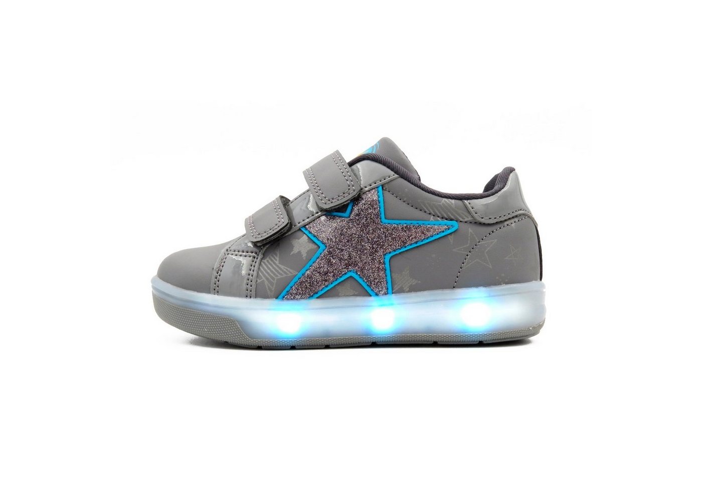 BREEZY LIGHT Breezy Sneaker 2196101 LED Sneaker atmungsaktive Material, LED Leuchtsohle, mit Klettverschluss von BREEZY LIGHT
