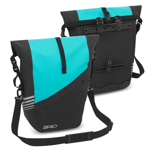 BRO wasserdichte Fahrradtasche für den Gepäckträger, 25L großes Volumen Gepäckträgertasche, mit Tragegriff und Schultergurt, Geeignet für Herren und Damen von BRO