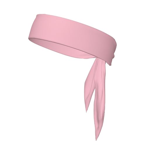 Sport-Kopfband, Schnürriemen für Damen und Herren, feuchtigkeitsableitend, athletisch, für Laufen, Fitnessstudio, Training, einfarbig, rosa Bild von BROLEO