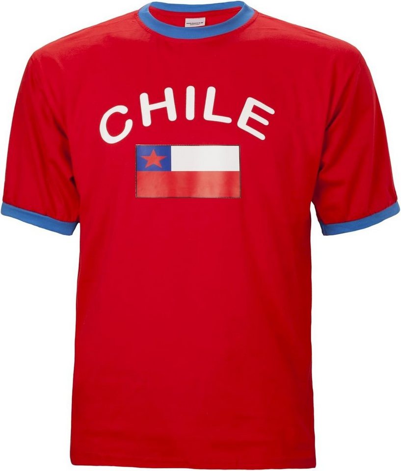 BRUBAKER T-Shirt Chile - Retro Unisex Fan Shirt für Herren und Damen (1-tlg) Trikot von BRUBAKER