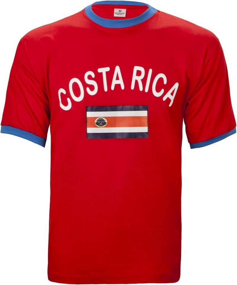 BRUBAKER T-Shirt Costa Rica - Retro Unisex Fan Shirt für Herren und Damen (1-tlg) von BRUBAKER