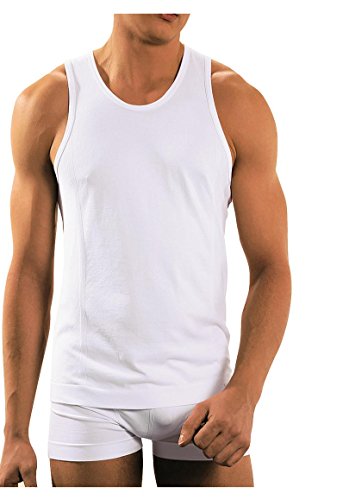BRUBECK® 3X TA00540 Comfort Cotton Herren Shirt | Trikot | Tank Top | Classic | Fein | Nahtlos Körperbetont, Größe:XL;Farbe:Weiss von BRUBECK