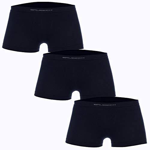 BRUBECK Boys Underwear 3er Pack | Retropants Jungen | Unterhose nahtlos | Retroshorts | Unterwäsche atmungsaktiv | Kids Underpants | 81% Baumwolle | Marineblau, Gr. 128-134 | BX10530 von BRUBECK