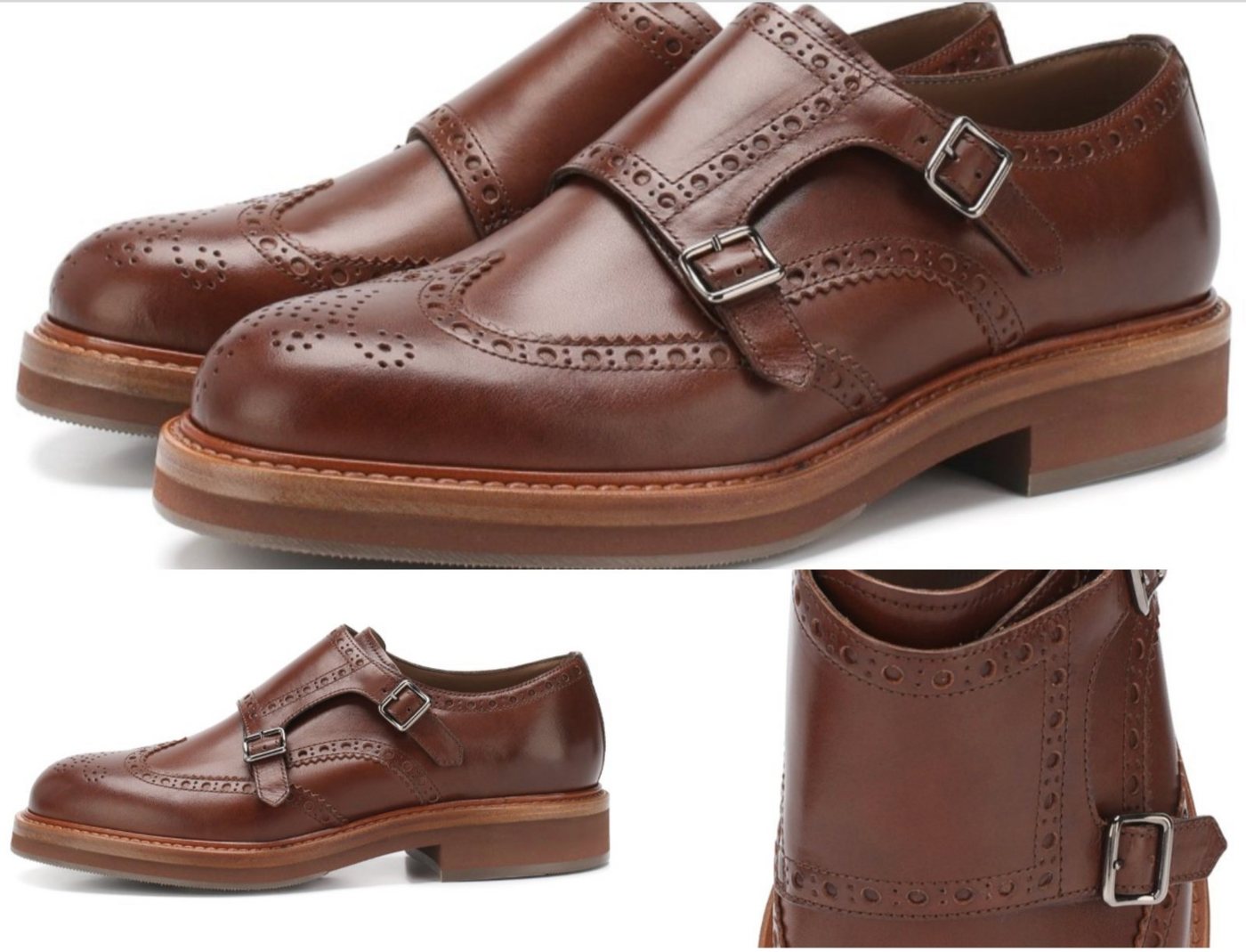 BRUNELLO CUCINELLI Brunello Cucinelli Double Monk Pattern Shoes Schuhe Brogues Monk-strap Sneaker von BRUNELLO CUCINELLI