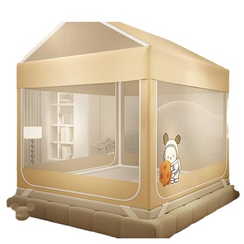BTAISYDE Klappbares Moskitonetzzelt Baldachinvorhänge für Betten Zu Hause Schlafzimmerdekoration, Freistehendes Zelt für Camping,A,1.5M von BTAISYDE