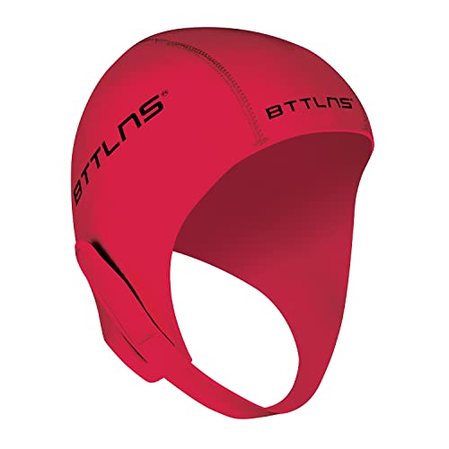 BTTLNS Badekappe Neopren | Neoprenbadekappe | Freiwasser Thermo Badekappe mit extra viel Wärme | Thermobadekappe | Schwimmkappe | Thermoschwimmkappe | Khione 1.0 | Unisex | XL | Rot von BTTLNS