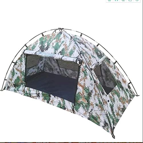 Camouflage-Einzel-Außenzelt, wasserdichtes Campingzelt, atmungsaktiv und gegen Mücken, einfache Installation, geeignet für Outdoor-Wanderungen durch 1 Person, Tarnung von BTYDKL