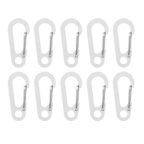 10pcs Carabiner Hook Clip Spring Clip D Shape Keyring Für Camping Wanderfischerei Fischfrüchte Snap Carabiner Haken von BUBEFSKD