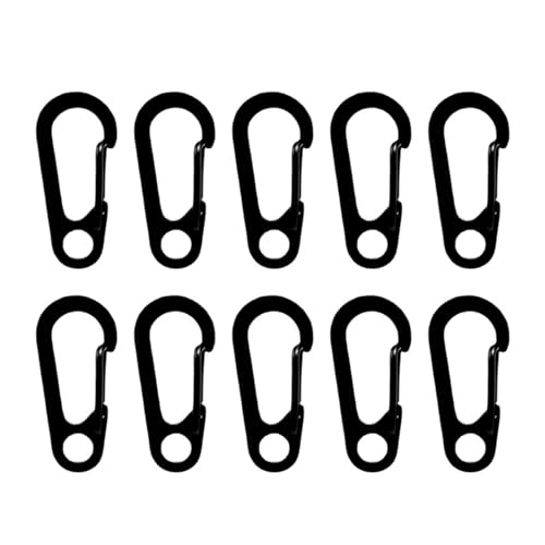 10pcs Carabiner Hook Clip Spring Clip D Shape Keyring Für Camping Wanderfischerei Fischfrüchte Snap Carabiner Haken von BUBEFSKD