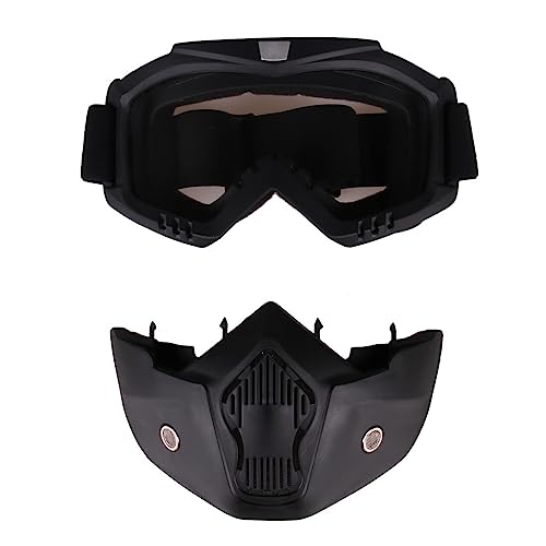 BUCKIT Taktische Maske, Soft Bullet Dart Maske mit Schutzbrille, Vollgesichtsmaske für Nerf-Schwarz von BUCKIT