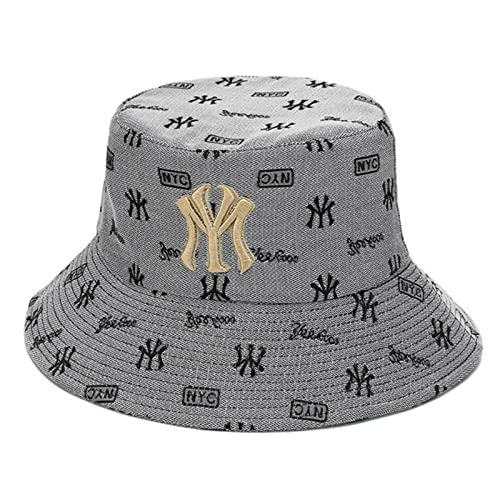 BUCROS Stickerei Eimer Hut Im Freien Unisex Männer Lässige Hiphop Fischermütze Frauen Baumwoll Sonnenhüte Sport Hüte-Light Gray,Adult von BUCROS