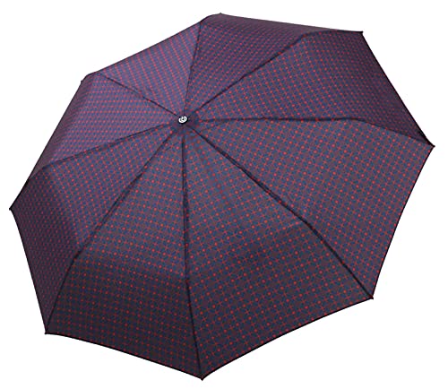 BUGATTI Taschenschirm Gran Turismo Carbon – Sportlicher High-Tech Regenschirm – Auf-Zu Automatik – Für besten Schutz – Navy/Bordeaux von BUGATTI