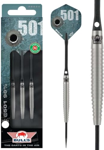 BULL'S @501 Black 90% Tungsten Steel Dart - 22 Gramm - Präzisionsgefertigter Dart für ernsthafte Spieler von BULL'S