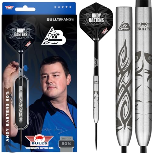 BULL'S Andy Baetens Steel Darts | 80% 23g Steeltip Darts | Profipfeile für jeden Spieler von BULL'S