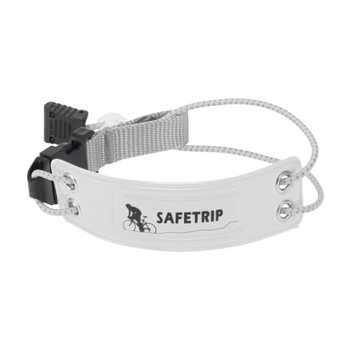 BULLSPANN Fahrrad Reflektierband Elastisches Reflektierband Reflektierstreifen Für Radfahren Jogging Verbesserte Sichtbarkeit Blinkend Weiß 1 Stück von BULLSPANN