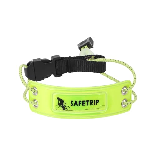 BULLSPANN Fahrrad Reflektierband Elastisches Reflektierband Reflektierstreifen Für Radfahren Jogging Verbesserte Sichtbarkeit Fluoreszierendes Band Gelb 1 Stück von BULLSPANN