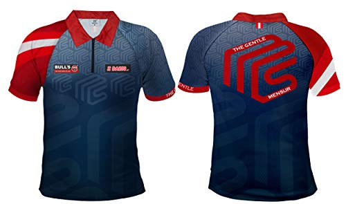 BULL'S Mensur Suljovic Shirt, Replica Dart-Shirt 2019, Sublimation Dartshirt, atmungsaktiv, S von Bull's