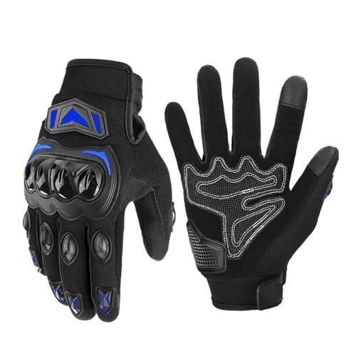 Motorrad Herren Sport Handschuhe,Vollfinger Motorrad Handschuhe Sommer Moto Handschuhe Touchscreen motocross Handschuhe Moto handschuh Männer Frauen Atmungsaktiv ( Color : Style 2 blue , Size : XXL ) von BUNIQ