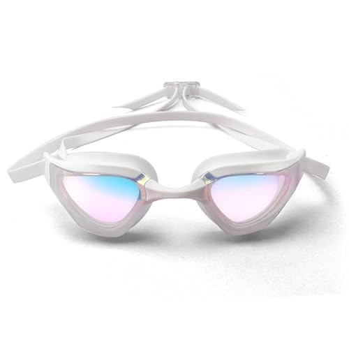 BUPEI Professionelle Erwachsene Anti-Fog-UV-Schutzlinse Männer Frauen Schwimmbrille Wasserdicht Verstellbare Silikon-Schwimmbrille im Pool (Color : Style A) von BUPEI