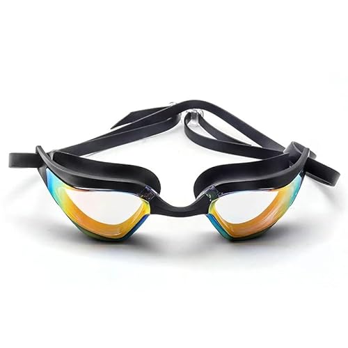 BUPEI Professionelle Erwachsene Anti-Fog-UV-Schutzlinse Männer Frauen Schwimmbrille Wasserdicht Verstellbare Silikon-Schwimmbrille im Pool (Color : Style B) von BUPEI