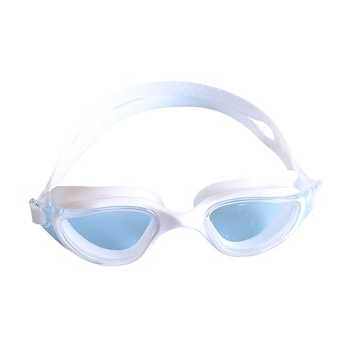 BUPEI Schwimmbrille for Erwachsene, wasserdicht und beschlagfrei, Schwimmbrille for Herren und Damen, verstellbare Wasserbrille (Color : White with Case) von BUPEI