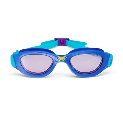 BUPEI Wasserdichte Schwimmbrille mit großem Rahmen, Antibeschlag- und Anti-UV-Gläser for Kinder, Schwimmtrainingsbrille for Kinder 3-12 (Color : Blue-blue lens) von BUPEI