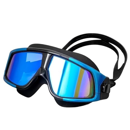 Schwimmbrille, wasserdichte und beschlagfreie Schutzbrille, verstellbare Lesung for Sport, Schutzbrille for Männer und Frauen (Color : Blue) von BUPEI