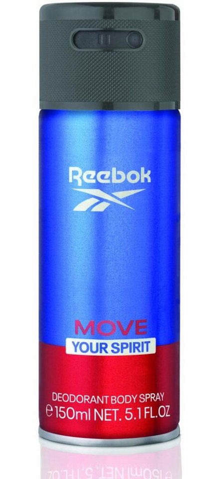 BURI Deo-Spray 12x Reebok Bodyspray Move Your Spirit 150ml Deodorant Körper Duft Mann, 12-tlg. von BURI
