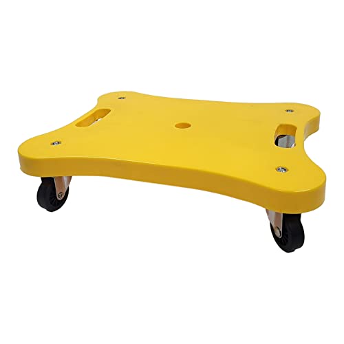 BUSDUGA 4262 Rollbrett mit Griff, 40x31x9,5cm, Scooter Board, belastbar bis 50kg, erhältlich in Vier Farben (Gelb) von BUSDUGA