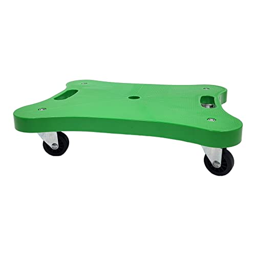 BUSDUGA 4263 Rollbrett mit Griff, 40x31x9,5cm, Scooter Board, belastbar bis 50kg, erhältlich in Vier Farben (Grün) von BUSDUGA